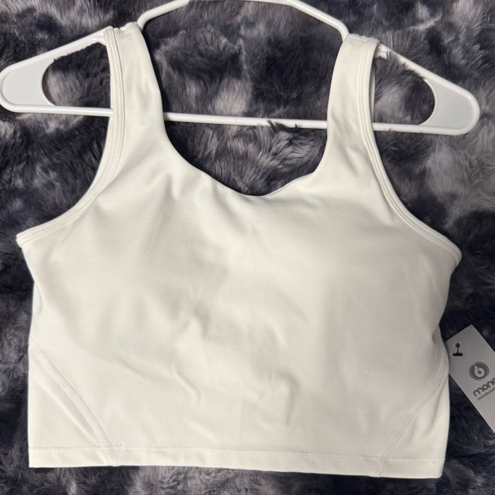Mono B White Cropped Tank